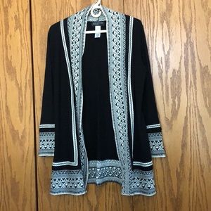 Black Aztec print cardigan